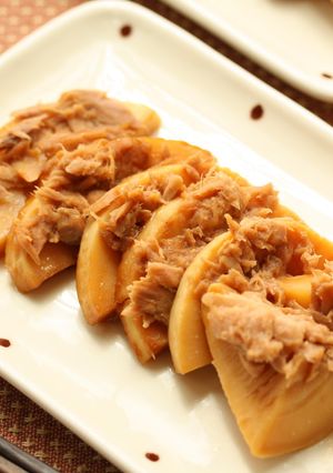 レンチン！筍とツナの照り焼き風-レシピのメイン写真