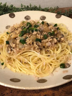 逸品*きのこと鶏ひき肉の和風パスタ-レシピのメイン写真