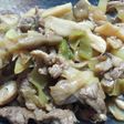牛肉ときのこの柚子胡椒炒め