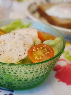 簡単*レタスと蒸し鶏のサラダ-レシピのメイン写真