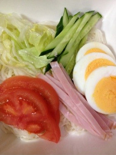 レタス・胡瓜・トマトで☆サラダそうめん-レシピのメイン写真