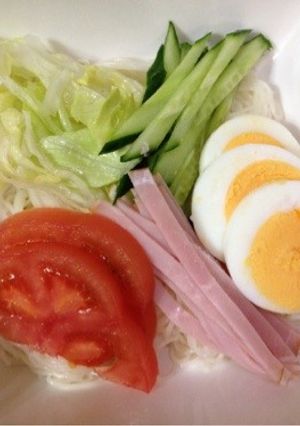 レタス・胡瓜・トマトで☆サラダそうめん-レシピのメイン写真