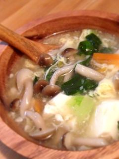 ✿°.豆腐とキノコのあんかけスープ.°✿-レシピのメイン写真
