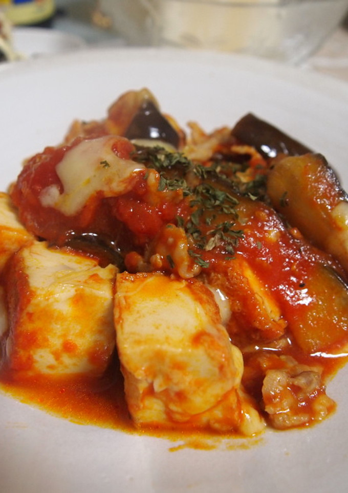 鶏肉と厚揚げのトマト煮込み-レシピのメイン写真