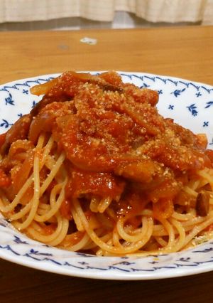 新玉ねぎのトマトソースパスタ-レシピのメイン写真