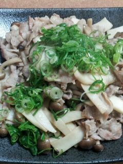 豚肉とキノコのバターポン酢炒め-レシピのメイン写真