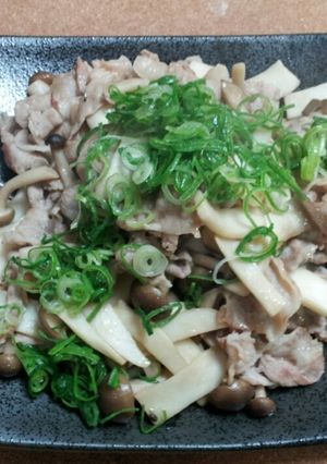 豚肉とキノコのバターポン酢炒め-レシピのメイン写真