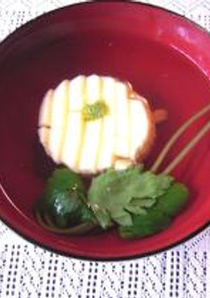 菊花玉子豆腐のお吸い物-レシピのメイン写真
