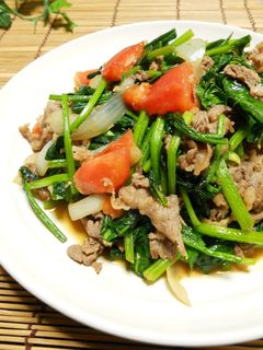 牛肉とほうれん草の炒め☆すき焼き風味-レシピのメイン写真