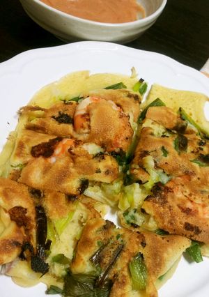 わけぎとエビのお好み焼き-レシピのメイン写真