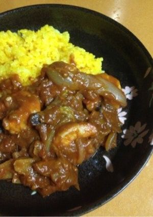水なしトマト海老カレー(無水鍋QC使用)-レシピのメイン写真
