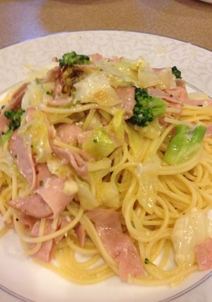 塩麹で簡単！キャベツとハムパスタ-レシピのメイン写真