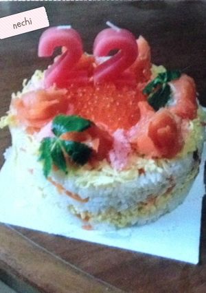クリームが苦手な人のためにケーキ寿司-レシピのメイン写真