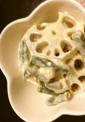 蓮根といんげんのマヨサラダ♪-レシピのメイン写真