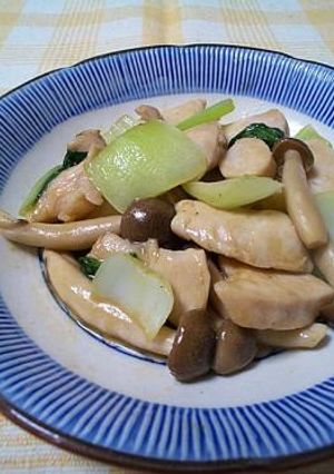鶏胸肉と青梗菜のオイスターソース炒め-レシピのメイン写真