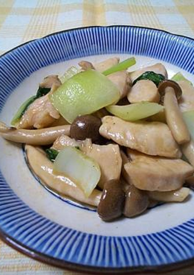 鶏胸肉と青梗菜のオイスターソース炒め-レシピのメイン写真