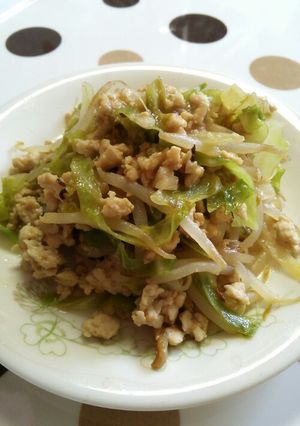 春キャベツとひき肉の味噌炒め-レシピのメイン写真
