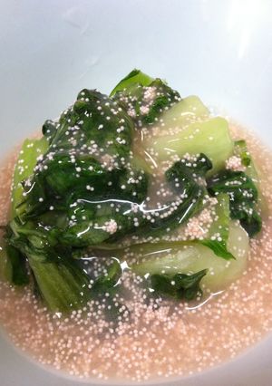 春色☆青梗菜おひたし~明太子あん~-レシピのメイン写真