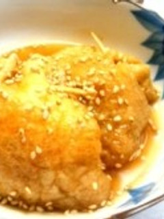 ネギチーズ入り★甘辛コチュ餅巾着-レシピのメイン写真
