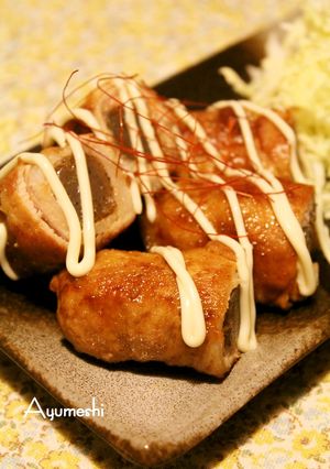 焼肉のタレで☆蒟蒻のヘルシー豚肉巻き-レシピのメイン写真