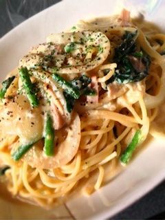 簡単!ほうれん草の豆乳クリームパスタ♡-レシピのメイン写真