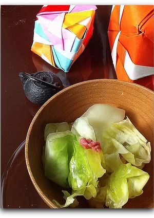 春を味わう桜とキャベツの浅漬け-レシピのメイン写真