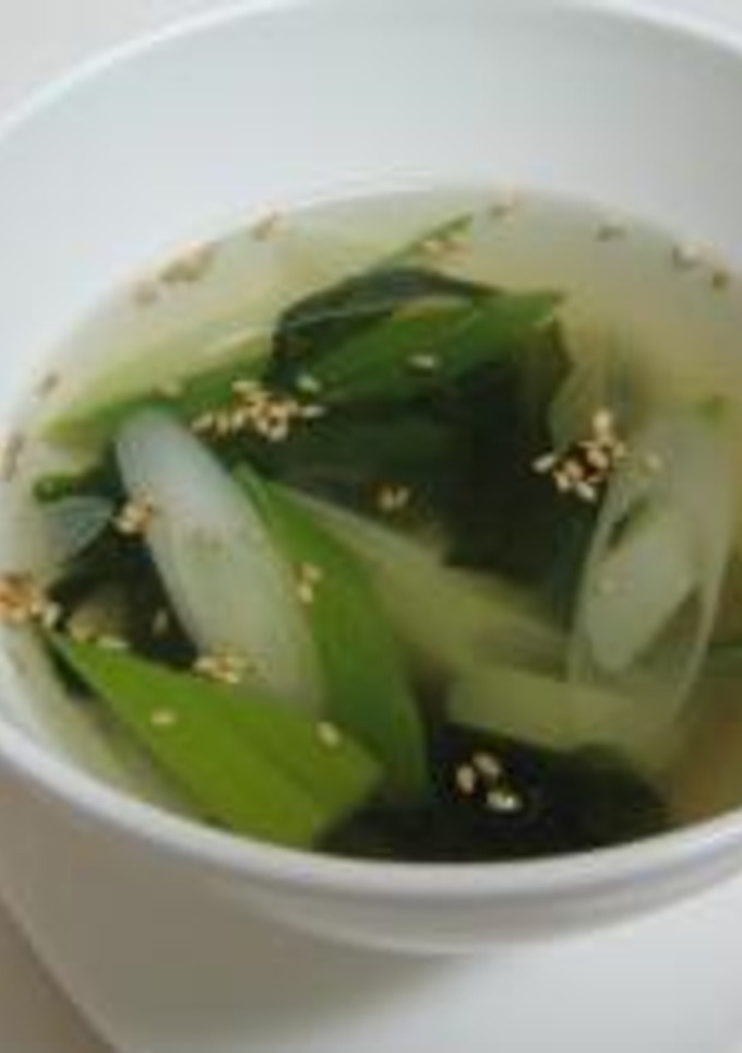 長ネギとわかめの中華スープ-レシピのメイン写真