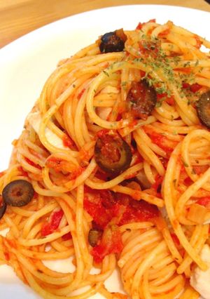 ❃.トマトソースとオリーブのパスタ.❃-レシピのメイン写真