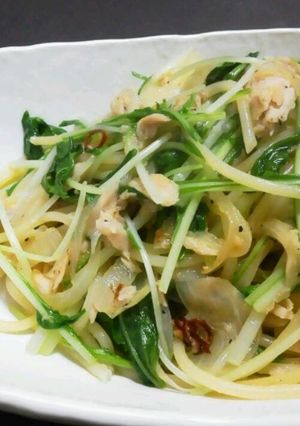 お手軽に♪水菜とツナのパスタ☆-レシピのメイン写真
