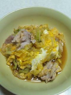 白菜と豚肉の卵とじ-レシピのメイン写真