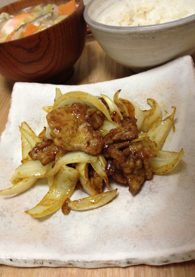 ごはんが進む♪新たまねぎのカレー炒め-レシピのメイン写真