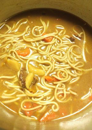煮物の残り汁で！?カレー蕎麦♪-レシピのメイン写真