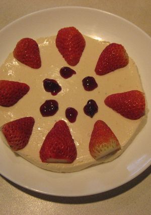 ダノンビオ２層仕立てチーズケーキ-レシピのメイン写真