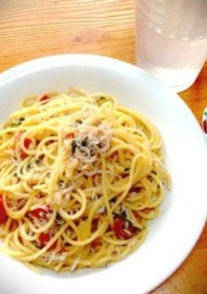 簡単調味料無し!シラスとミニトマトパスタ-レシピのメイン写真
