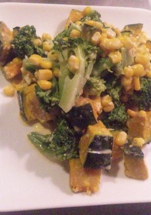 味噌マヨで温野菜◇今日はかぼぶろこーんで-レシピのメイン写真