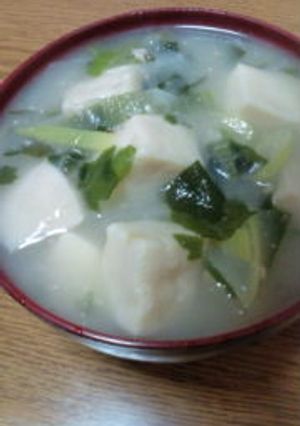 高野豆腐のお味噌汁-レシピのメイン写真