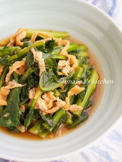 かき菜と油揚げの炒め煮-レシピのメイン写真