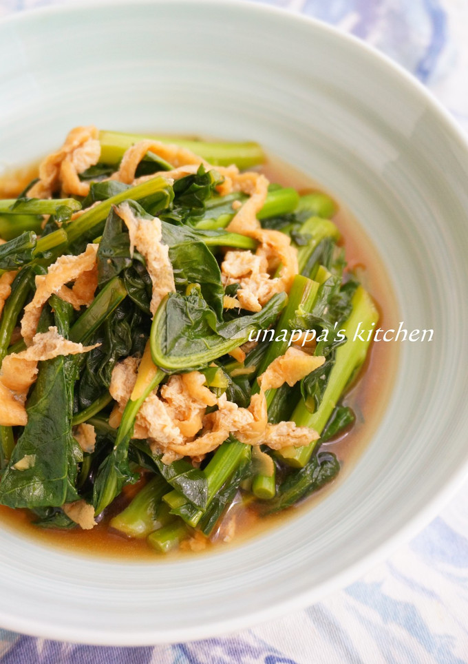 かき菜と油揚げの炒め煮-レシピのメイン写真