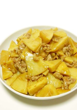 筍と豚小間肉のトロリ炒め♪-レシピのメイン写真