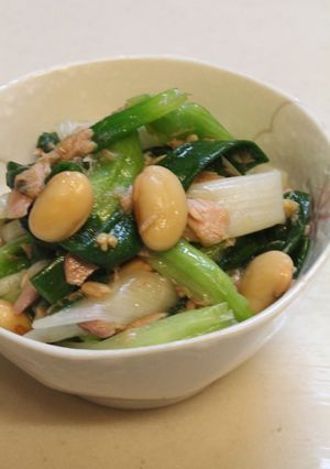 春真っ盛り！分葱とツナ缶、納豆の和え物-レシピのメイン写真