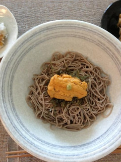 アメリカでウニ蕎麦-レシピのメイン写真