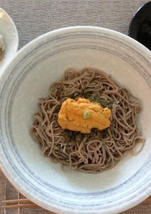 アメリカでウニ蕎麦-レシピのメイン写真