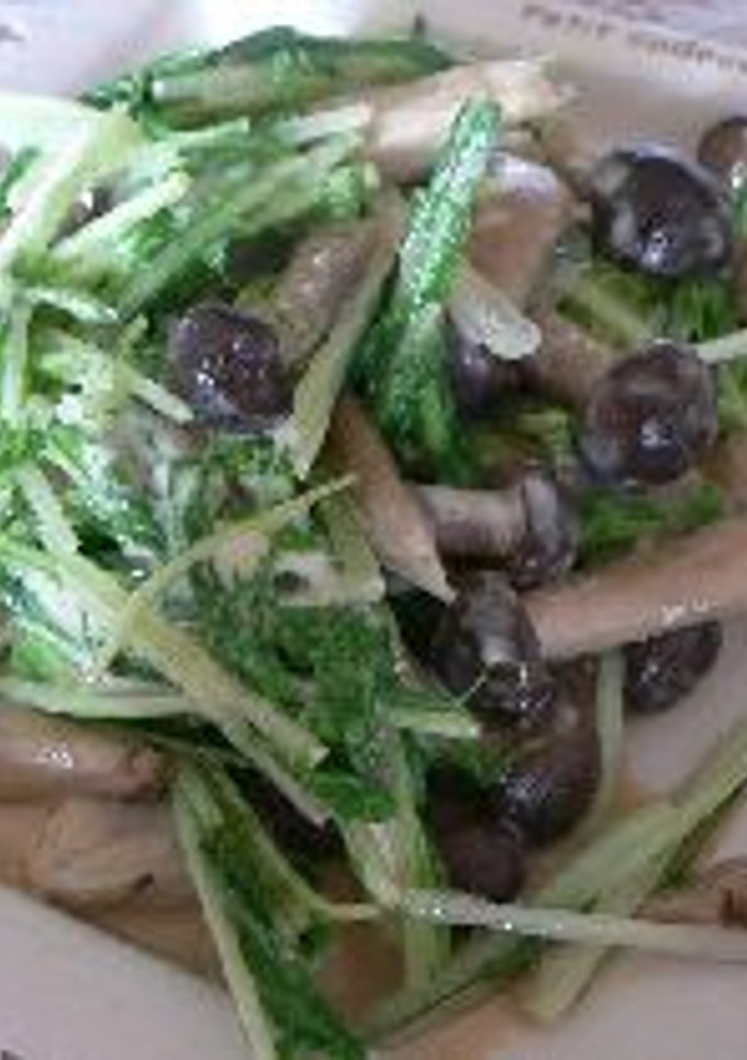 しめじと水菜のマヨ炒め-レシピのメイン写真