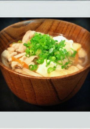 ■簡単休日ランチ■めんつゆで豚汁☆簡単鍋-レシピのメイン写真