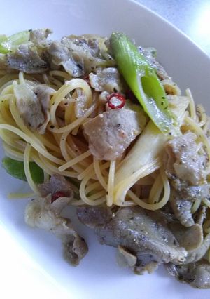 豚肉と長ネギのペペロンチーノ-レシピのメイン写真