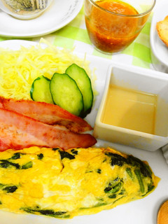 *朝食に*ほうれん草のオムレツ*-レシピのメイン写真
