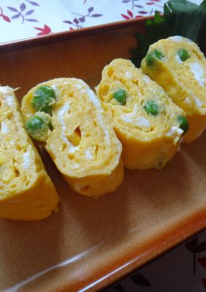 グリーンピースで春の卵焼き-レシピのメイン写真