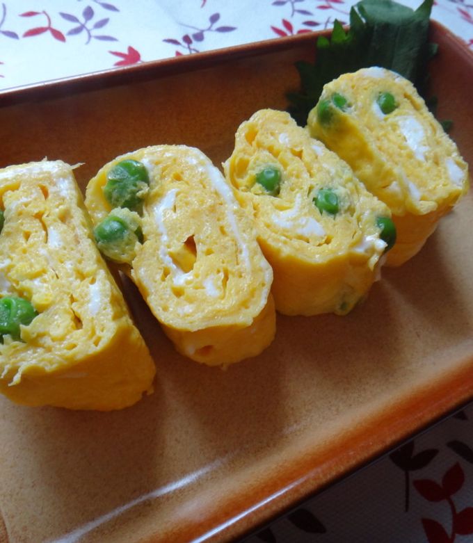 グリーンピースで春の卵焼き-レシピのメイン写真