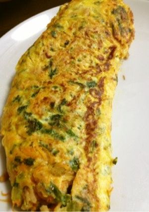 セロリの葉とツナのオムレツ-レシピのメイン写真