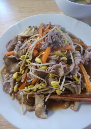 豆もやしと豚肉の黒酢あんかけ-レシピのメイン写真